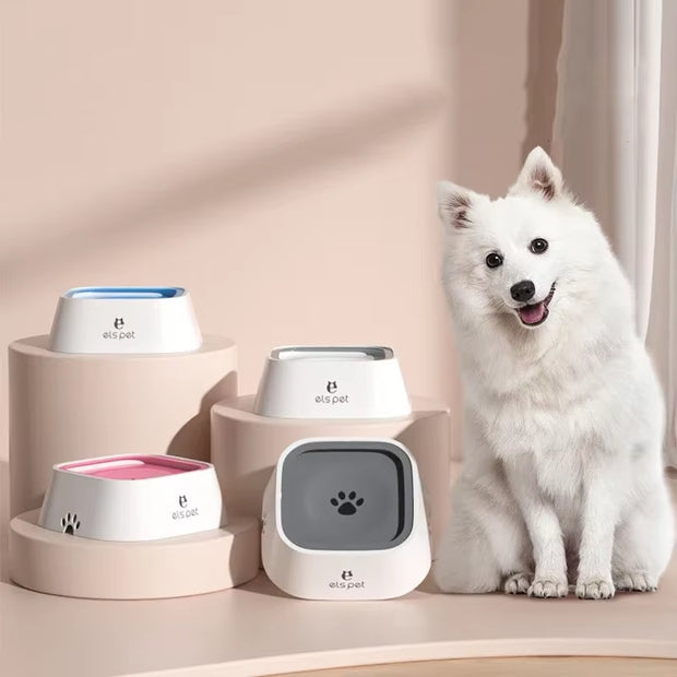 1.5L Dog ABS Plastic Drinking Water Floating Bowl Non-Wetting Mouth Cat Bowl without Spill Drinking Water Dispenser Dog Bowl