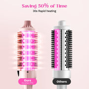 Wavytalk Blowout Boost Ionic Thermal Brush 1 1/2 Inch with LED Display, 300℉-420℉ for Different Hair Types, 120-240V Universal Voltage
