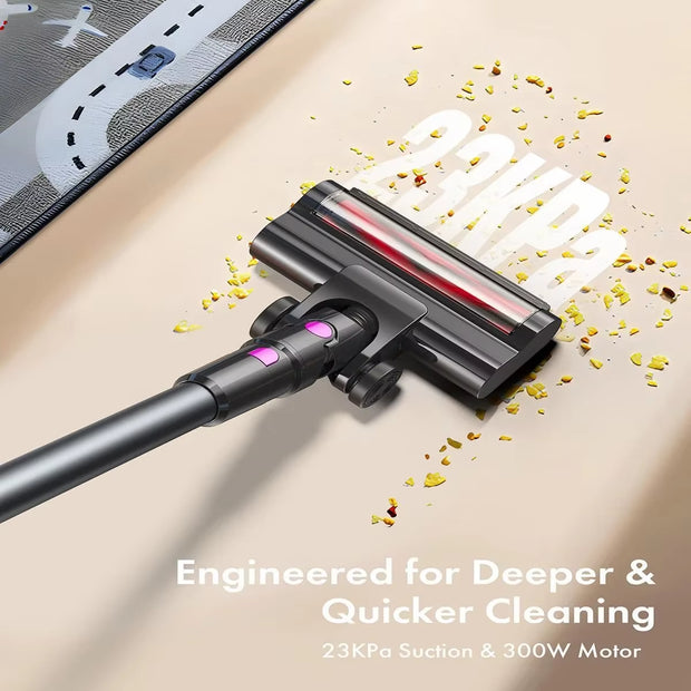 Cordless Vacuum Cleaner,23Kpa 48Mins Powerful Suction Vacuum LED Display,Lightweight Stick for Hardfloor/Carpet/Pet Hair