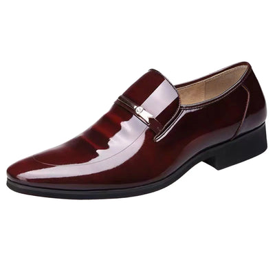 Adult Men Shoes Extra Wide Shoes for Men Leather Classic Style Mens Shoes Fashion Metal Strip Decoration Leather Shoe Horn for Men Brown 10