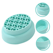 Makeup Tools Cleaning Bowl Brush Cleaner for Women Silicone Makeup Brush Cleaning Bowl Drying Rack Mint Green