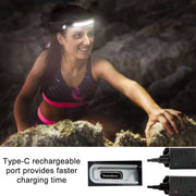 USB Rechargeable Cap Lamp LED Headlamp Headlight Head Lamp Flashlight Waterproof