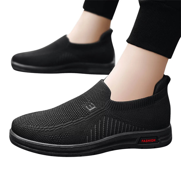 Extra Wide Mens Shoes Mens Classic Nylon Sneaker Fashion Summer and Autumn Men Sneakers Fly Woven Mesh Flat Slip on Comfortable 41