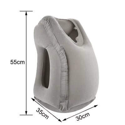 Inflatable Air Cushion Travel Pillow Headrest Chin Support Cushions for Airplane Plane Office Rest Neck Nap Pillows