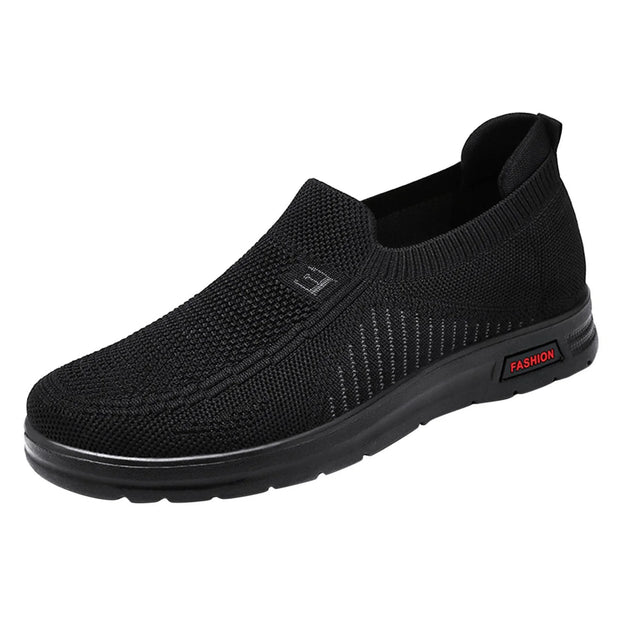 Extra Wide Mens Shoes Mens Classic Nylon Sneaker Fashion Summer and Autumn Men Sneakers Fly Woven Mesh Flat Slip on Comfortable 41