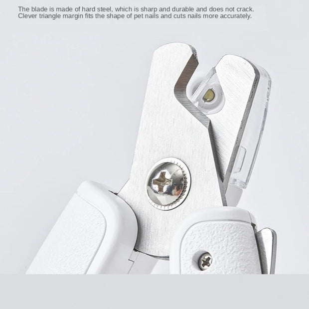Professional Pet Nail Clipper Scissors Pet Dog Cat Nail Toe Claw Clippers Scissor LED Light Nail Trimmer for Animals Pet