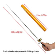 AB91-1.6M Portable Pocket Telescopic Mini Fishing Pole Pen Shape Folded Fishing Rod without Reel