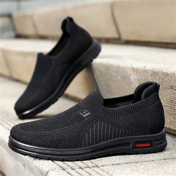 Extra Wide Mens Shoes Mens Classic Nylon Sneaker Fashion Summer and Autumn Men Sneakers Fly Woven Mesh Flat Slip on Comfortable 41