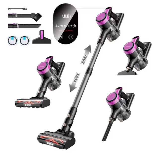 Cordless Vacuum Cleaner,23Kpa 48Mins Powerful Suction Vacuum LED Display,Lightweight Stick for Hardfloor/Carpet/Pet Hair
