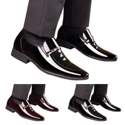 Adult Men Shoes Extra Wide Shoes for Men Leather Classic Style Mens Shoes Fashion Metal Strip Decoration Leather Shoe Horn for Men Brown 10