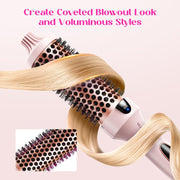 Wavytalk Blowout Boost Ionic Thermal Brush 1 1/2 Inch with LED Display, 300℉-420℉ for Different Hair Types, 120-240V Universal Voltage