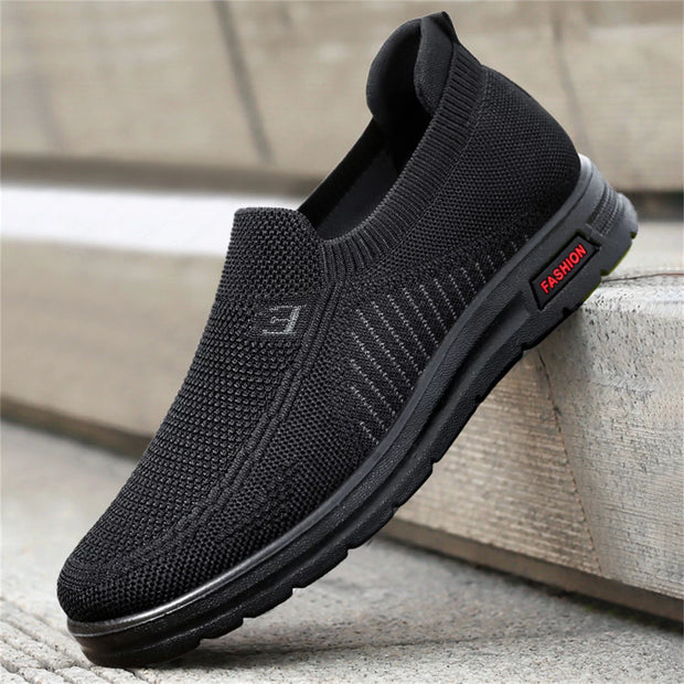 Extra Wide Mens Shoes Mens Classic Nylon Sneaker Fashion Summer and Autumn Men Sneakers Fly Woven Mesh Flat Slip on Comfortable 41