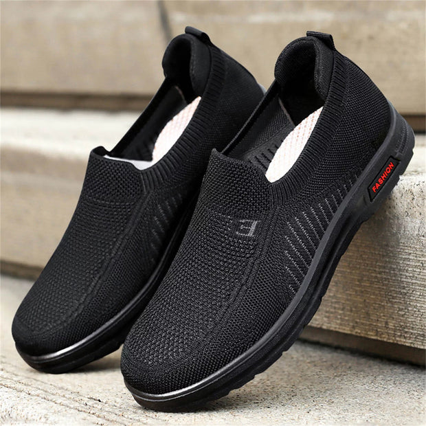 Extra Wide Mens Shoes Mens Classic Nylon Sneaker Fashion Summer and Autumn Men Sneakers Fly Woven Mesh Flat Slip on Comfortable 41